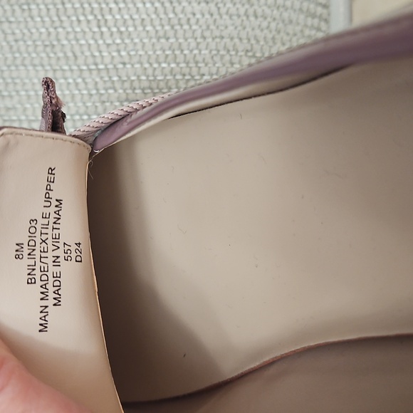 Bandolino Lindio Loafers Women's 8 Mauve Ribbon Detail Patent Leather - Picture 10 of 13